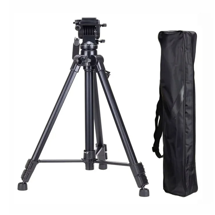 YUNTENG VCT-880RM 3 Sections Photo Studio Tripod Hydraulic PTZ Stand for DSLR Camera