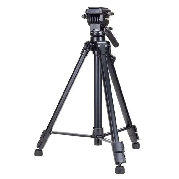 YUNTENG VCT-880RM Trépied photo studio en 3 sections avec tête panoramique et inclinaison hydraulique pour appareil photo REFLEX