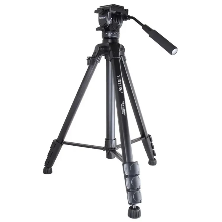 YUNTENG VCT-999RM Trépied portable en alliage d'aluminium avec plaque de dégagement rapide pour appareil photo reflex numérique Canon Nikon