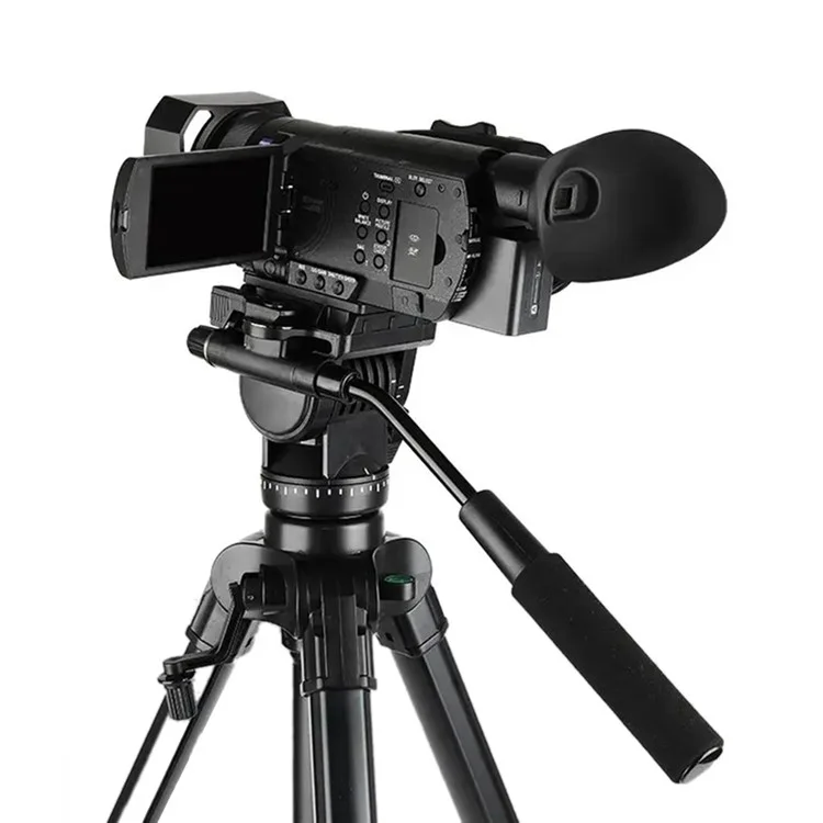 YUNTENG VCT-999RM Trépied portable en alliage d'aluminium avec plaque de dégagement rapide pour appareil photo reflex numérique Canon Nikon