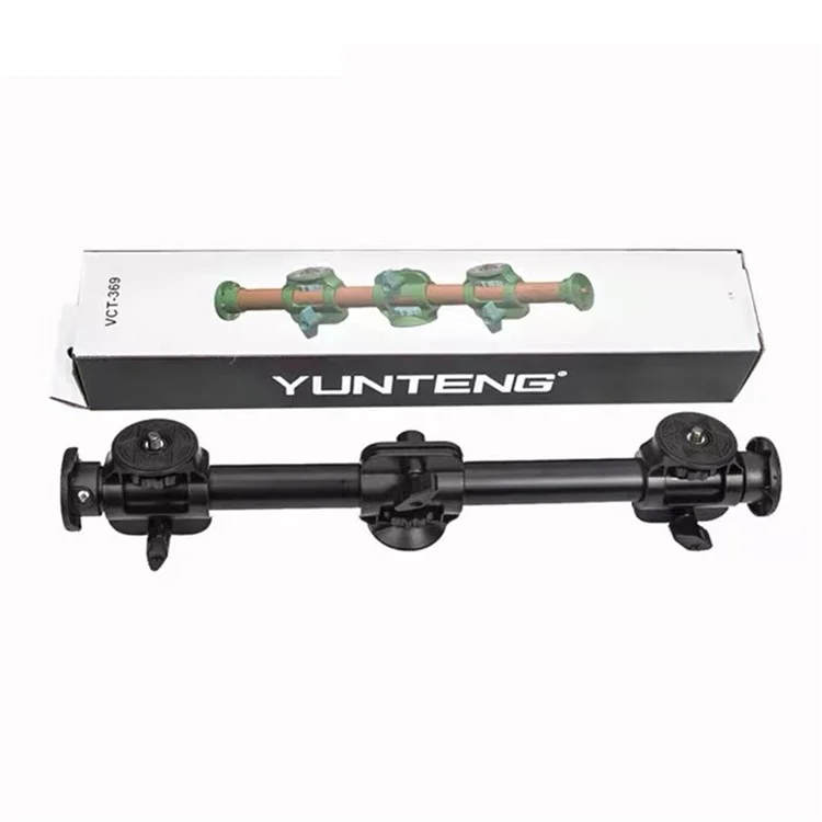 YUNTENG VCT-369 Perche d'extension en alliage d'aluminium horizontale pour stabilisateur de trépied de caméra 