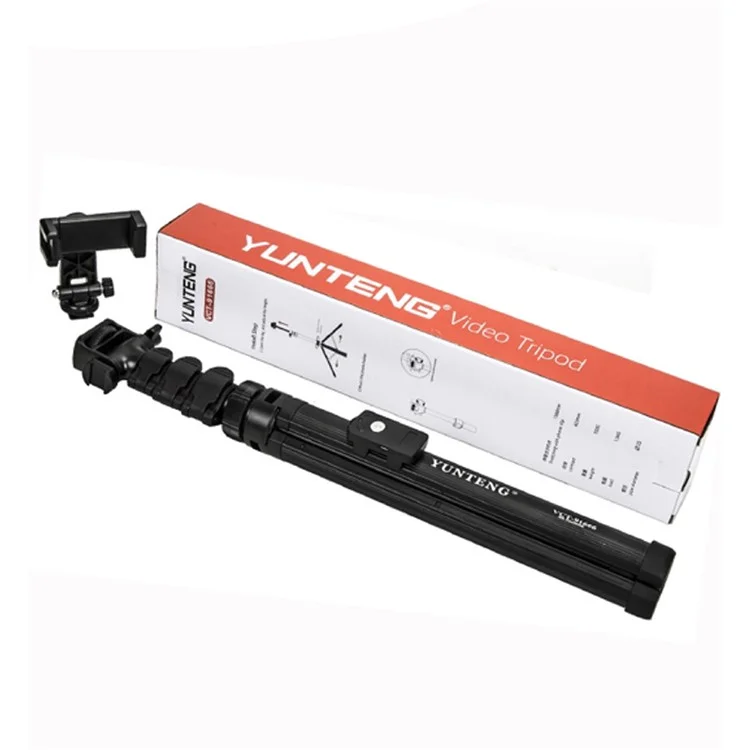 YUNTENG VCT-91666 Camera Phone Holder Extendable Tripod Stand Bluetooth-compatible Live Streaming Selfie Stick