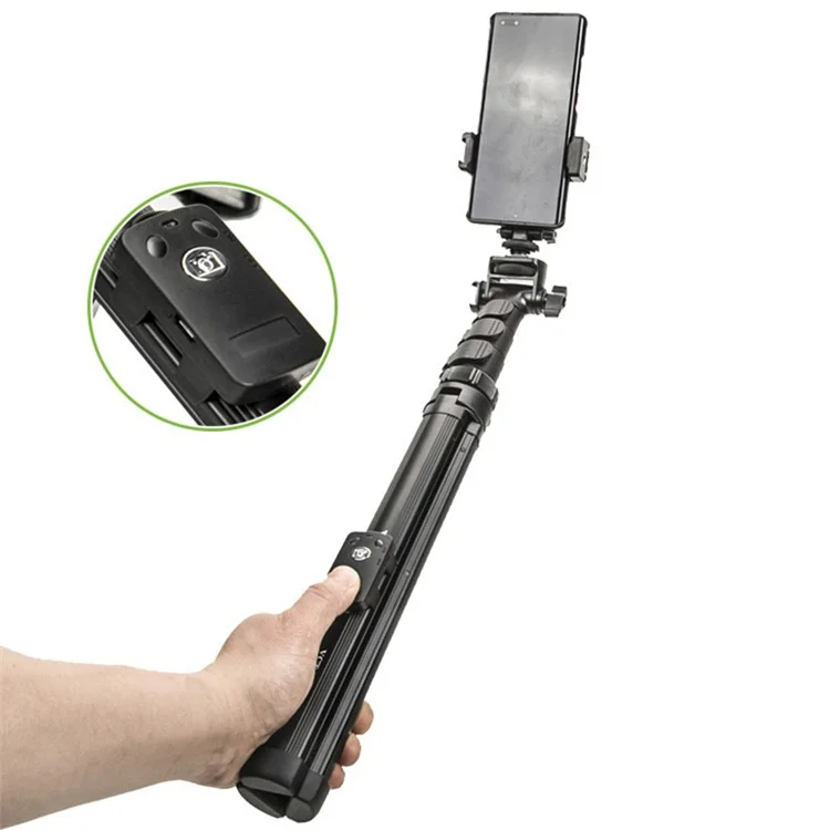 YUNTENG VCT-91666 Camera Phone Holder Extendable Tripod Stand Bluetooth-compatible Live Streaming Selfie Stick