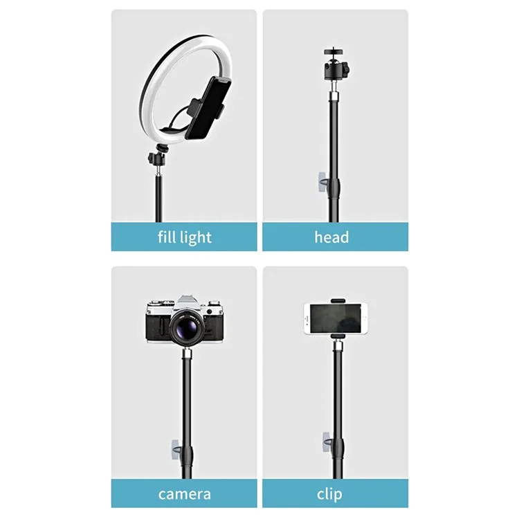 JMARY MT-75 Portable Photography Lightweight Tripod SPCC Steel Telescopic Camera Phone Stand