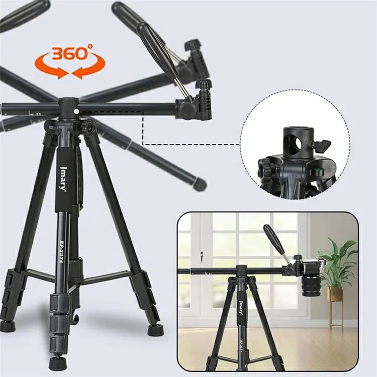 JMARY KP-2274 Multi-function Outdoor Photography Tripod 5-section Adjustable Monopod