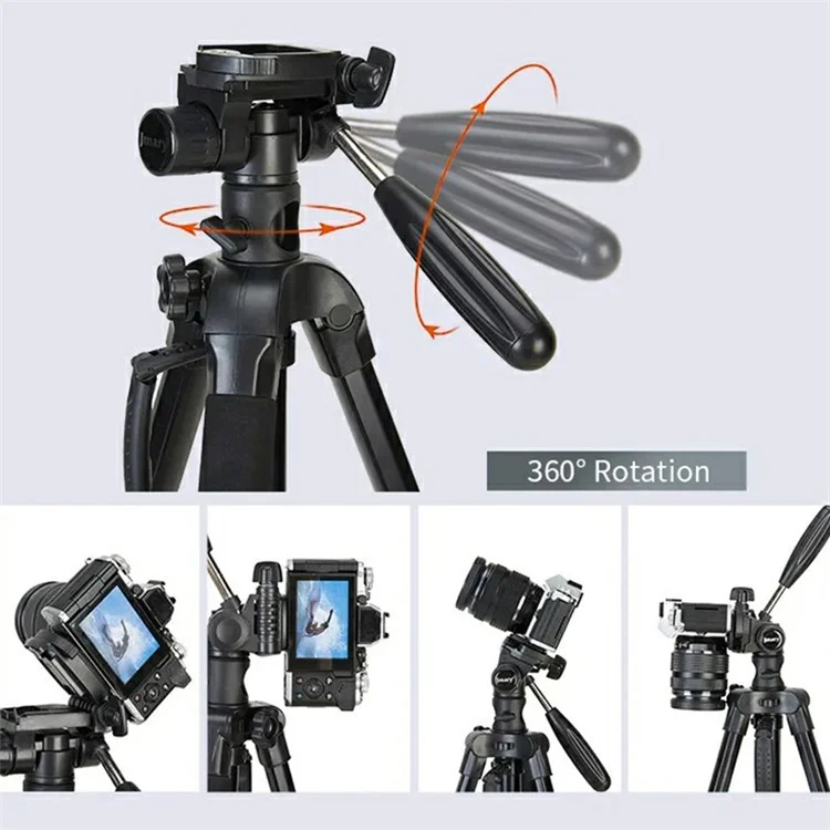 JMARY KP-2274 Multi-function Outdoor Photography Tripod 5-section Adjustable Monopod