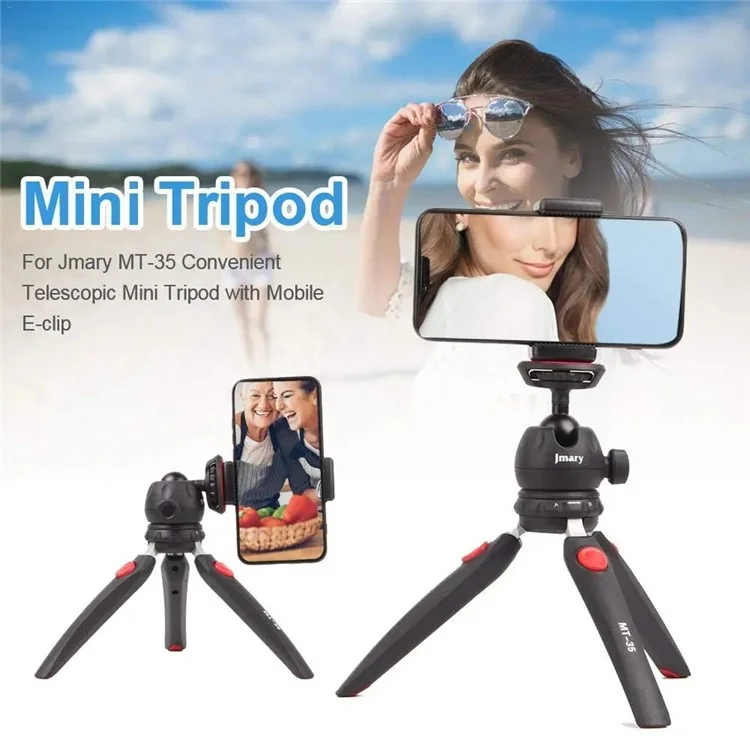 JMARY MT-35 Photography 2 Sections 360 Degree Rotatable Tripod with Phone Holder