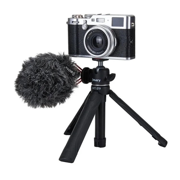 JMARY MT-27 3 Sections Adjustable Portable Live Streaming Desktop Tripod + Phone Holder