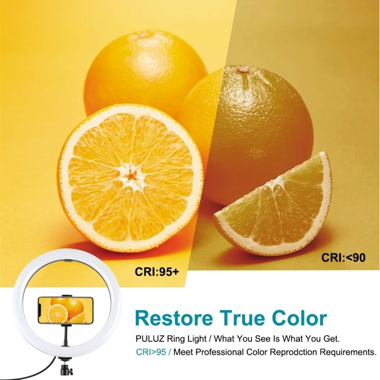 Puluz 11,8 Дюйма 30 см USB 3 Режимы Dimmable Светодиодного Кольца Vlogging Video Light Live Компания Вещания с Подставкой Для Штатива и Зажим Телефона