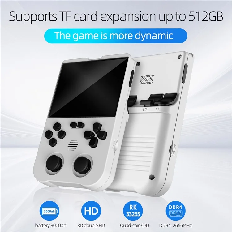 AMPOWN XU10 Dual Joy-Stick Game Machine Retro Handheld Game Console (No TF Card) - White