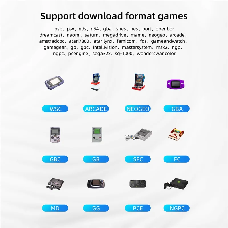 AMPOWN XU10 256GB Game Console Vintage Dual Joy-Pad Handheld Game Machine - Purple