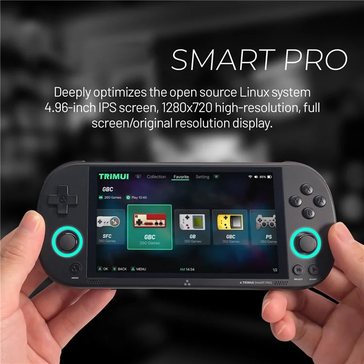 ANBERNIC Retro Handheld Game Console Built-In 26+ Emulator Console (With 64G Memory Card, English Version) - Black