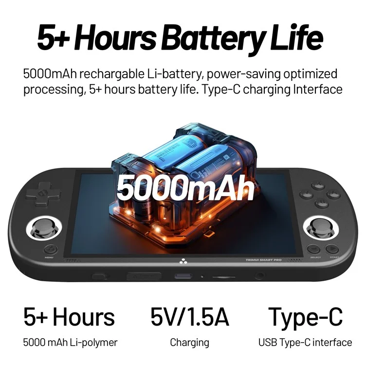 ANBERNIC Retro Handheld Game Console Built-In 26+ Emulator Console (With 64G Memory Card, English Version) - Black