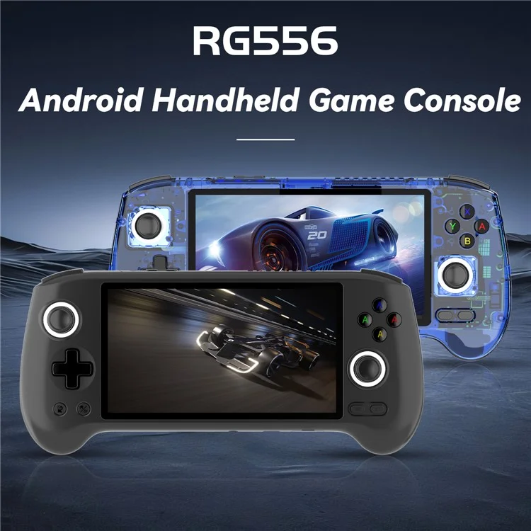 ANBERNIC RG556 8+128G 5.48-inch AMOLED Screen Retro Handheld Game Console, without Games (English Version) - Black