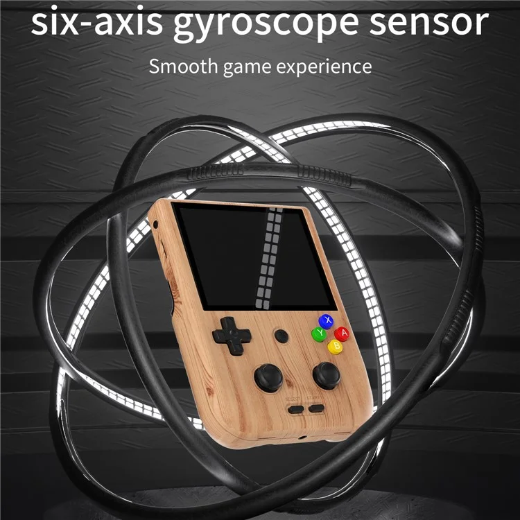 ANBERNIC RG405V 4-inch Screen Android Game Machine Portable Handheld Game Console, with 128G Game Card - Wood Grain