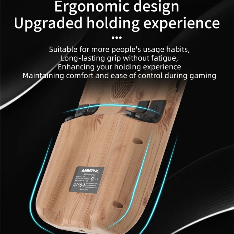 ANBERNIC RG405V 4-inch Screen Android Game Machine Portable Handheld Game Console, with 128G Game Card - Wood Grain