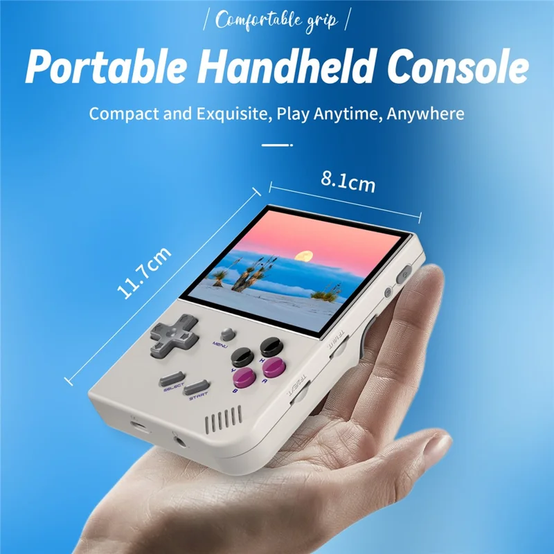 ANBERNIC RG35XX Plus 3.5-inch IPS Screen Wireless Gamepad Linux System Retro Game Console (English Version), 64+128G - Grey