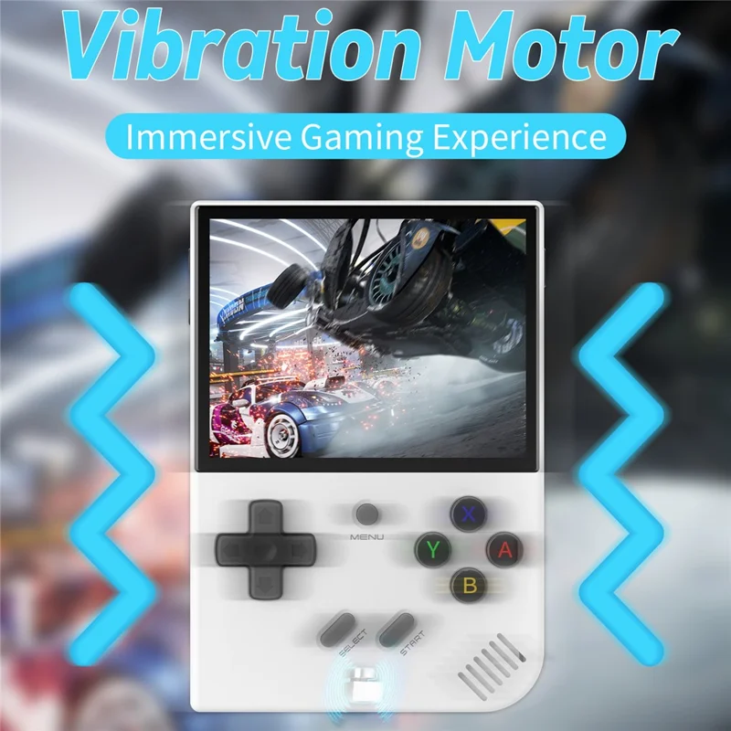 ANBERNIC RG35XX Plus 3.5-inch IPS Screen Wireless Gaming Machine Linux System Game Console (English Version), 64G Memory - White