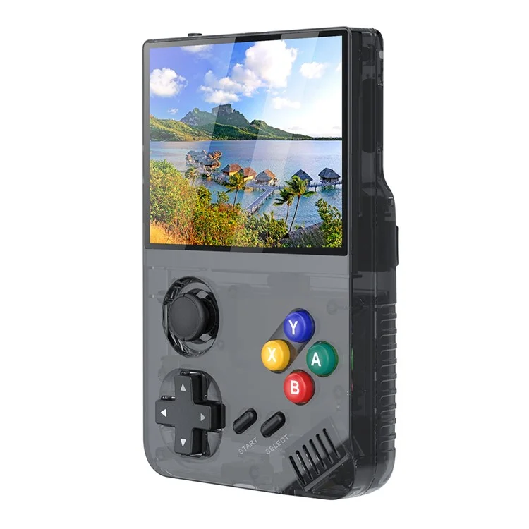 AMPOWN M19 Console de jeu rétro portable avec écran IPS de 3,5 pouces, manette de jeu 3D, sans carte mémoire - Noir