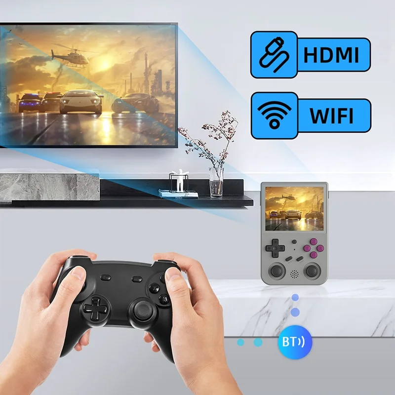 ANBERNIC RG353VS 3.5-inch Screen 32G Portable Handheld Game Console, No Games - Grey