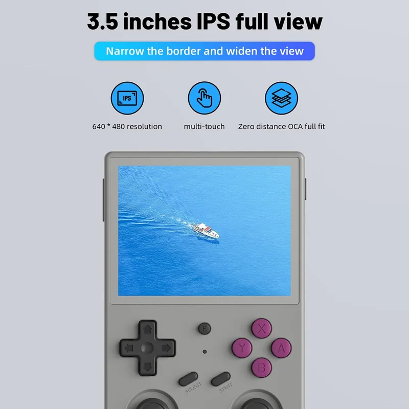 ANBERNIC RG353VS 3.5-inch Screen 32G Portable Handheld Game Console, No Games - Grey