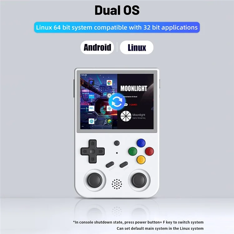 ANBERNIC RG353V Open Source Handheld Retro Game Console with 32G TF Card ( Has No Games ) - White