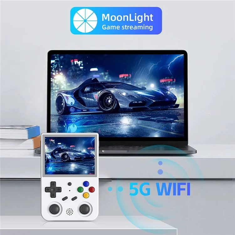 ANBERNIC RG353V 3.5-inch Screen 32+64G Android Handheld Game Console, 15000 Games (English Version) - White