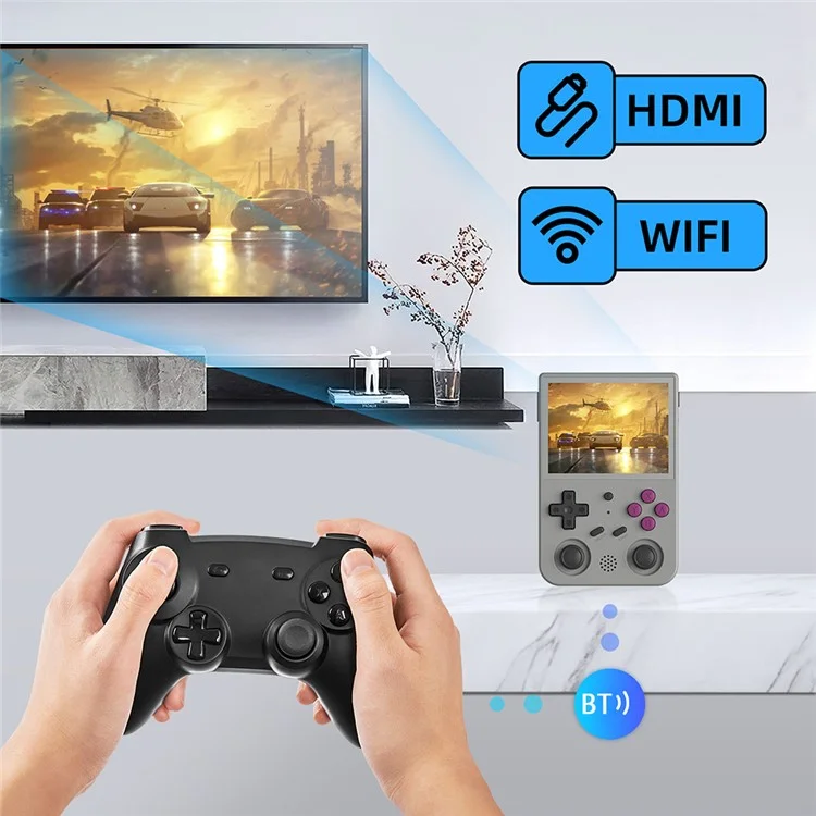 ANBERNIC RG353V 3.5-inch Screen 32+64G Android Handheld Game Console, 15000 Games (English Version) - Grey