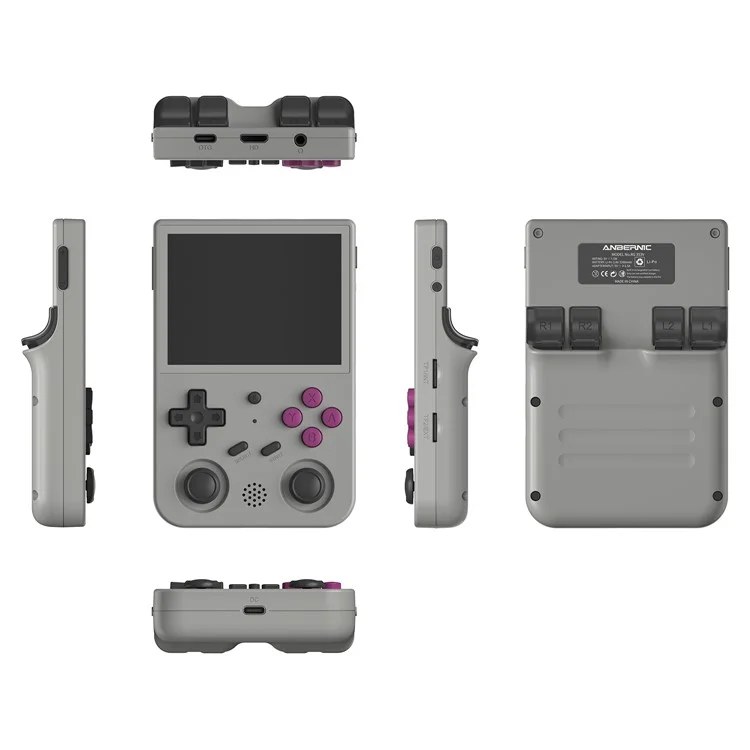 ANBERNIC RG353V 3.5-inch Screen 32+64G Android Handheld Game Console, 15000 Games (English Version) - Grey