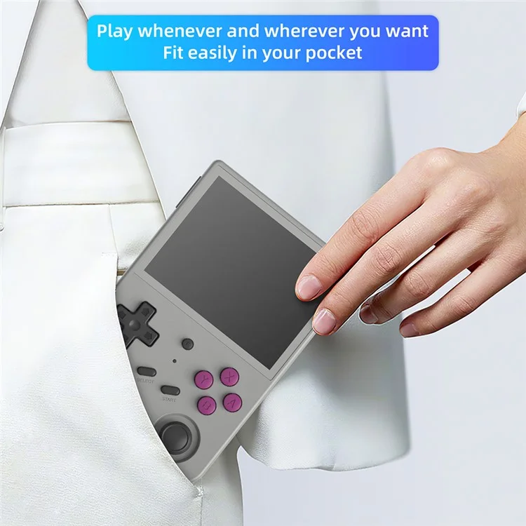 ANBERNIC RG353V 3.5-inch Screen 32+64G Android Handheld Game Console, 15000 Games (English Version) - Grey