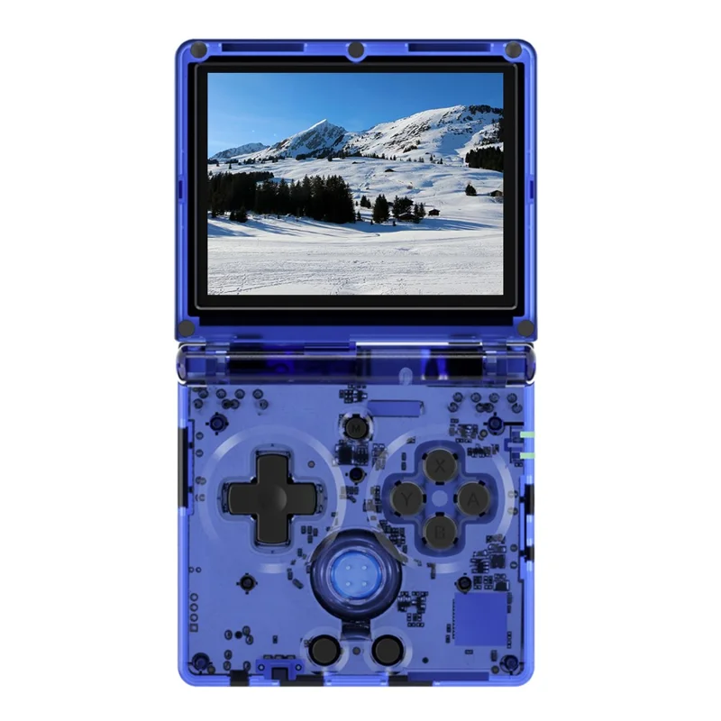 ANBERNIC RG35XXSP 3.5-inch Screen Flip Handheld Wireless Game Console (English Version), 64+128G Memory - Transparent Blue