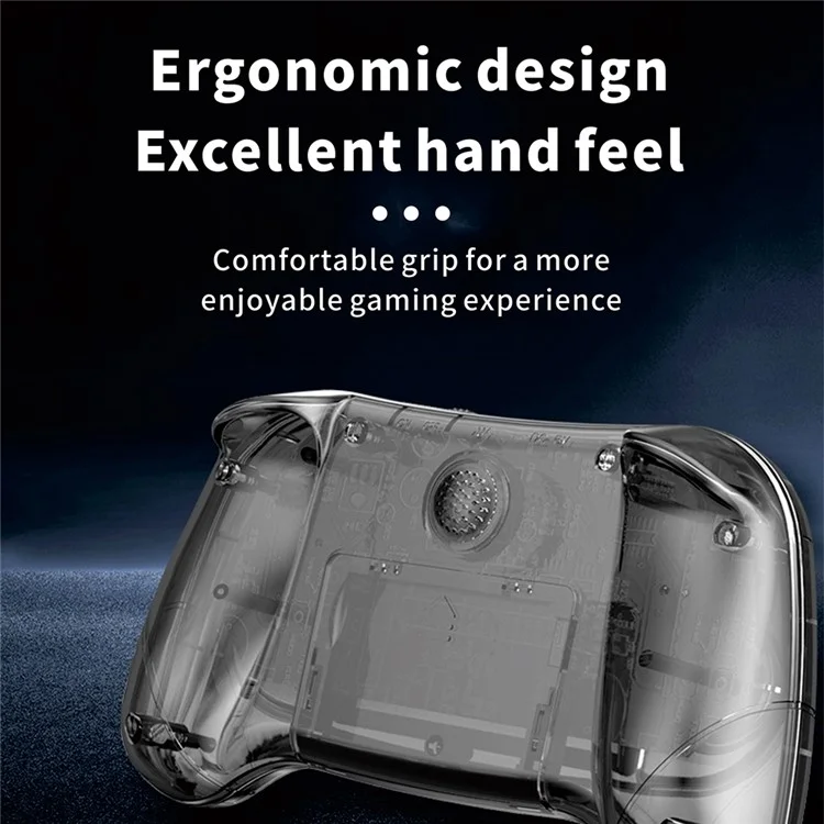 Consola de juegos retro Q8 con controlador de mano incorporado 800 juegos para 2 jugadores - Gris transparente