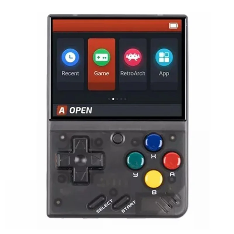MIYOO Mini V4 2.8-inch LCD Screen Vibration Sensor Portable Handheld Video Game Console (With 64GB TF Card) - Black