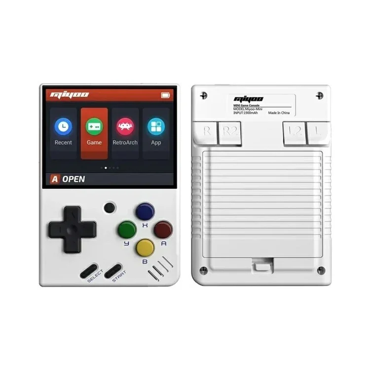 MIYOO Mini V4 2.8-inch LCD Screen Vibration Sensor Portable Handheld Video Game Console (With 64GB TF Card) - Black