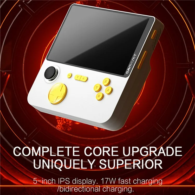 E5 5.0-inch Retro Handheld Game Console Mini Arcade Game Machine Support HD TV Connection with 64G Memory Card - Purple