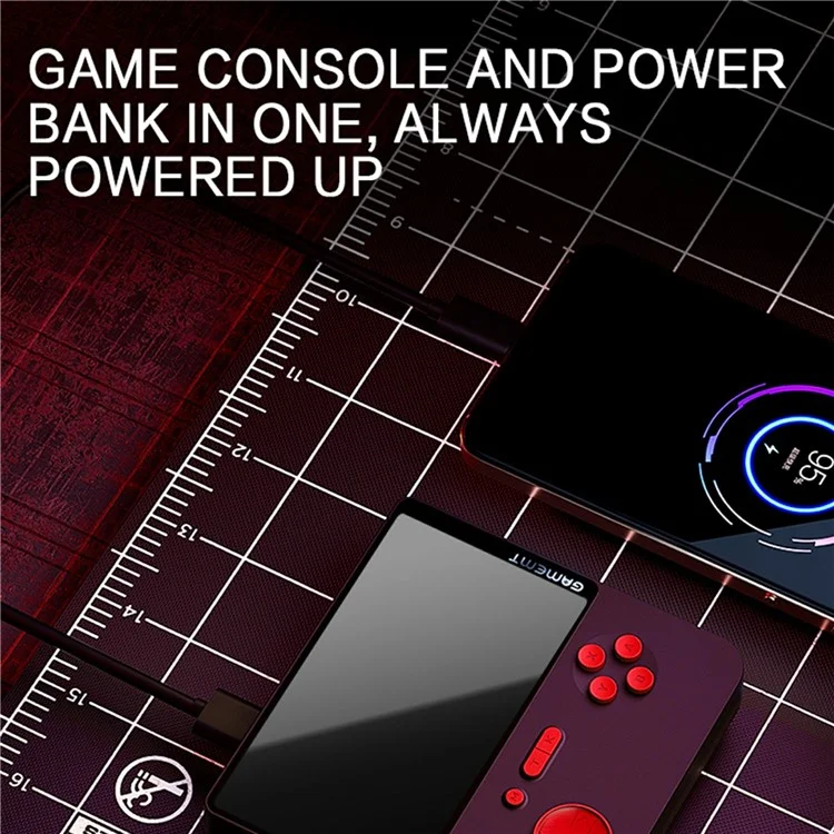 E5 5.0-inch Retro Handheld Game Console Mini Arcade Game Machine Support HD TV Connection with 64G Memory Card - Purple