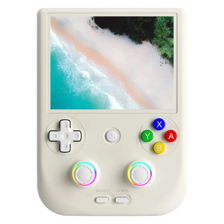 ANBERNIC RG406V Console de Jeu Portable 4 Pouces 960 * 720p Console de Jeu Android 13 IPS Screen 13 Avec Carte 128g - Blanc