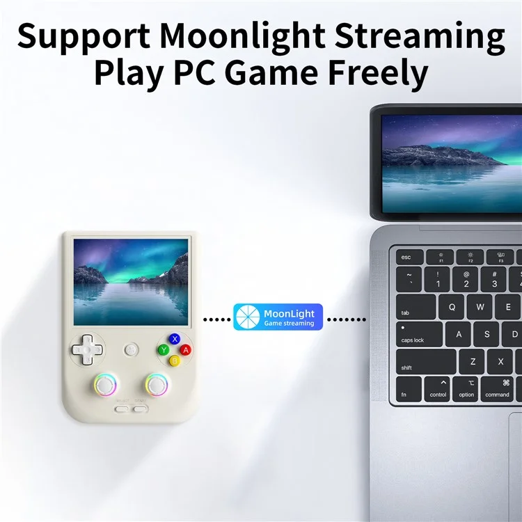 ANBERNIC RG406V Console de Jeu Portable 4 Pouces 960 * 720p Console de Jeu Android 13 IPS Screen 13 Avec Carte 128g - Blanc