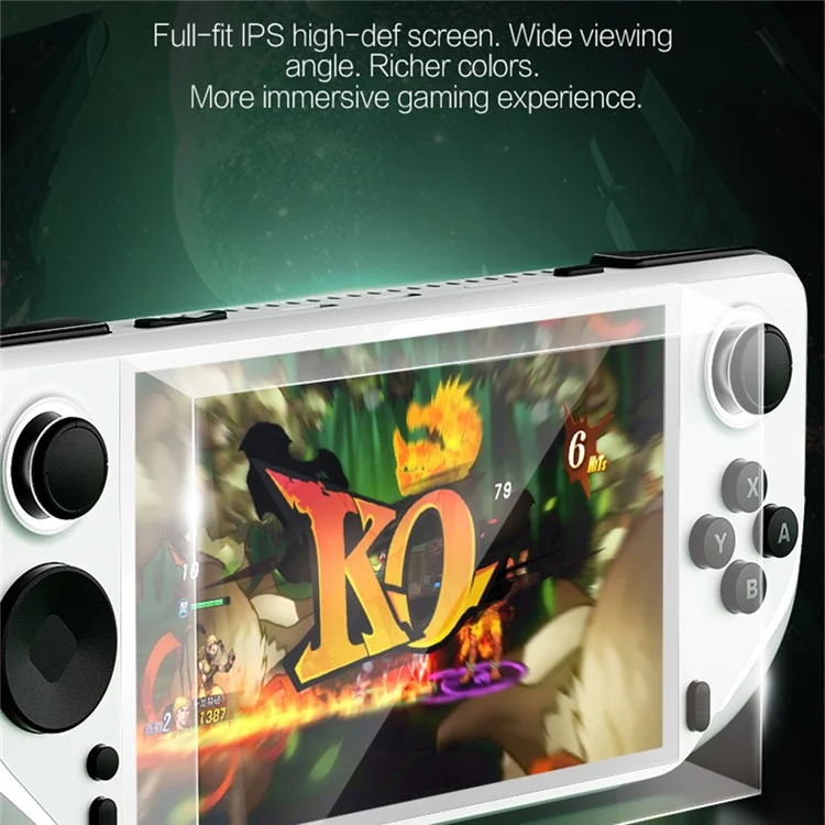 Consola de videojuegos portátil de 5 pulgadas E6 con sistema Android - Blanca