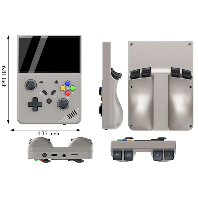 M18 Open Source 4.3-inch Screen Handheld Game Console with 64G Memory Card - Grey