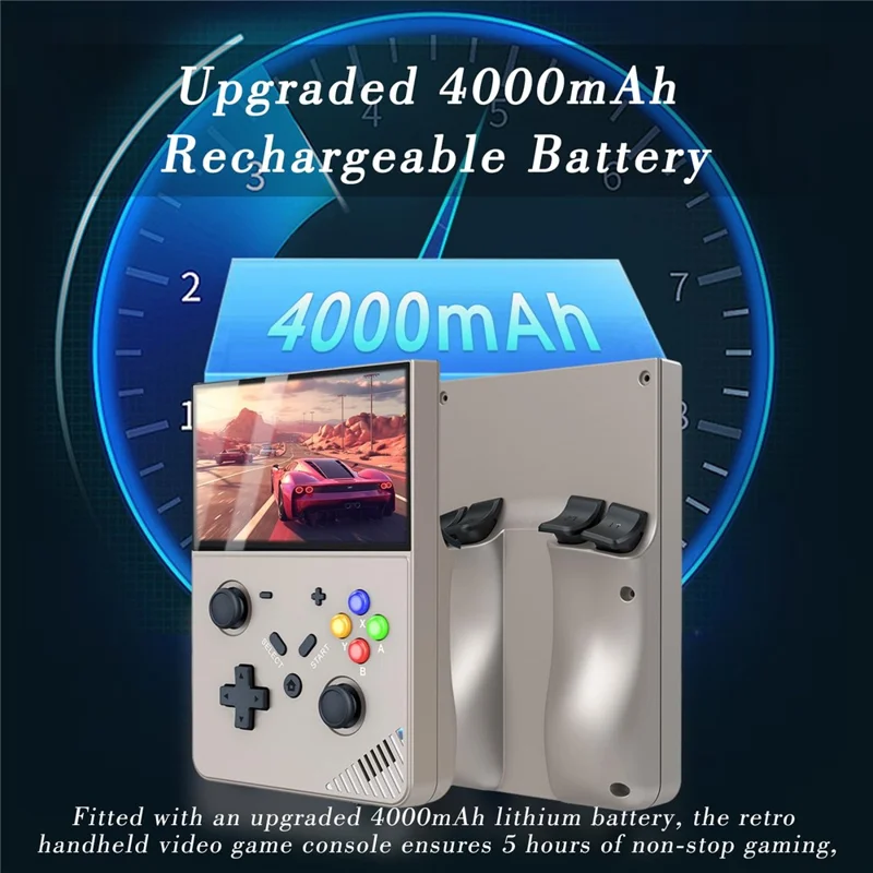 M18 Open Source 4.3-inch Screen Handheld Game Console with 128G Memory Card - Grey