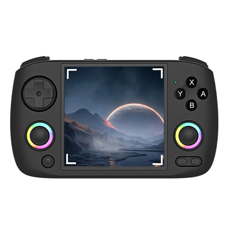AMPOWN RG Cubexx 3.95-inch IPS Screen Quad-Core CPU Linux System Game Console, with 32G+64G TF Card - Black