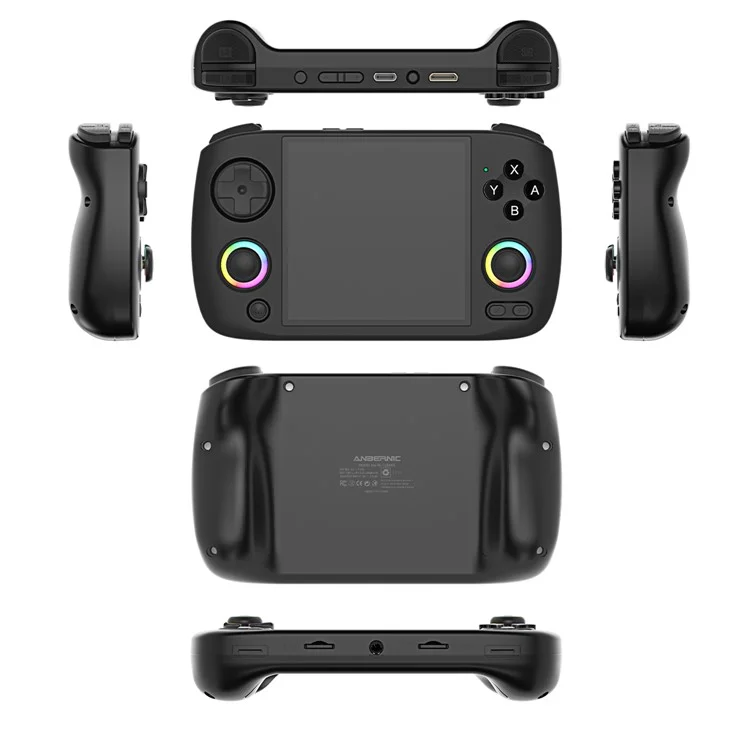 AMPOWN RG Cubexx 3.95-inch IPS Screen Quad-Core CPU Linux System Game Console, with 32G+128G TF Card - Black