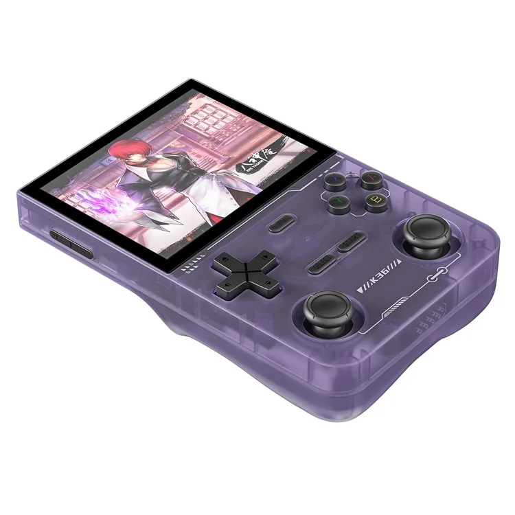 Console de jeu portable Linux open source K36 avec machine de jeu rétro et carte mémoire 64 Go - Violet