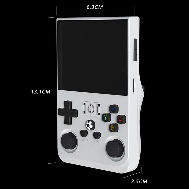 R36 Pro Open Source Handheld Game Console GBA Arcade Portable Game Machine with 128G Card - Transparent Grey