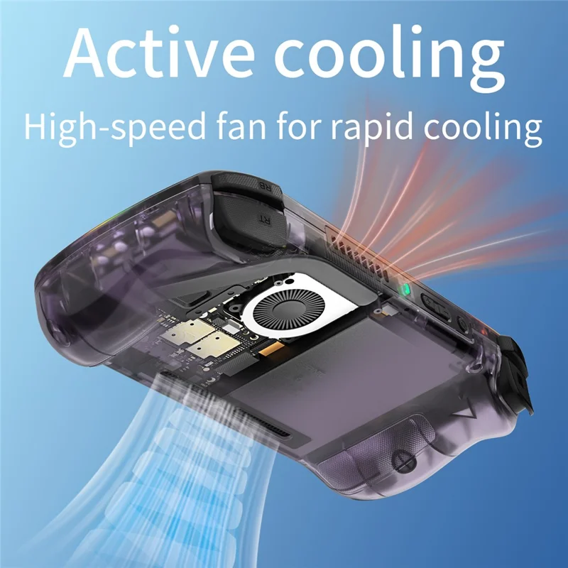 AMPOWN RG406H 4 inch Display 128G Handheld Game Console for Android 13 Retro Portable Game Device - Transparent Purple