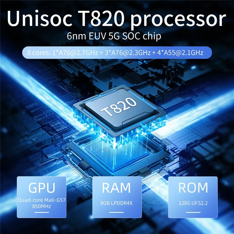 AMPOWN RG406H 4 inch Display 128G Handheld Game Console for Android 13 Retro Portable Game Device - Transparent Purple