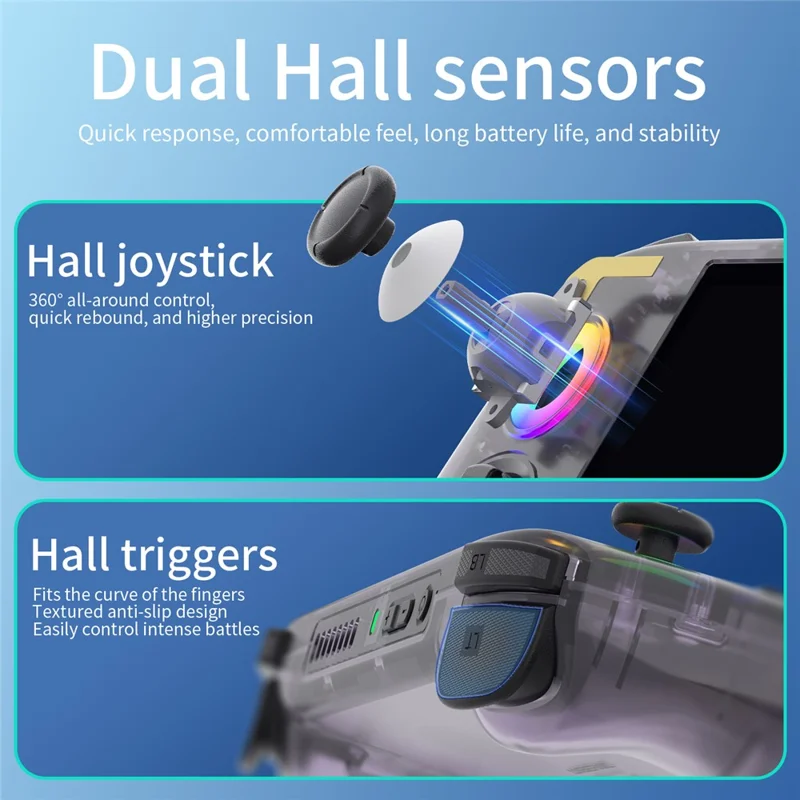 AMPOWN RG406H 4 inch Display 128G Handheld Game Console for Android 13 Retro Portable Game Device - Transparent Purple