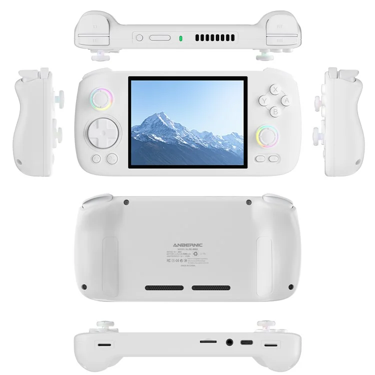 AMPOWN RG406H 4 inch Display 128G Handheld Game Console for Android 13 Retro Portable Game Device - White