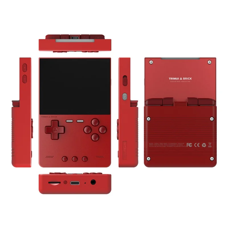 TRIMUI BRICK 128G Handheld Game Console 3.2 inch IPS Screen Open Source Arcade Retro Game Device - Red